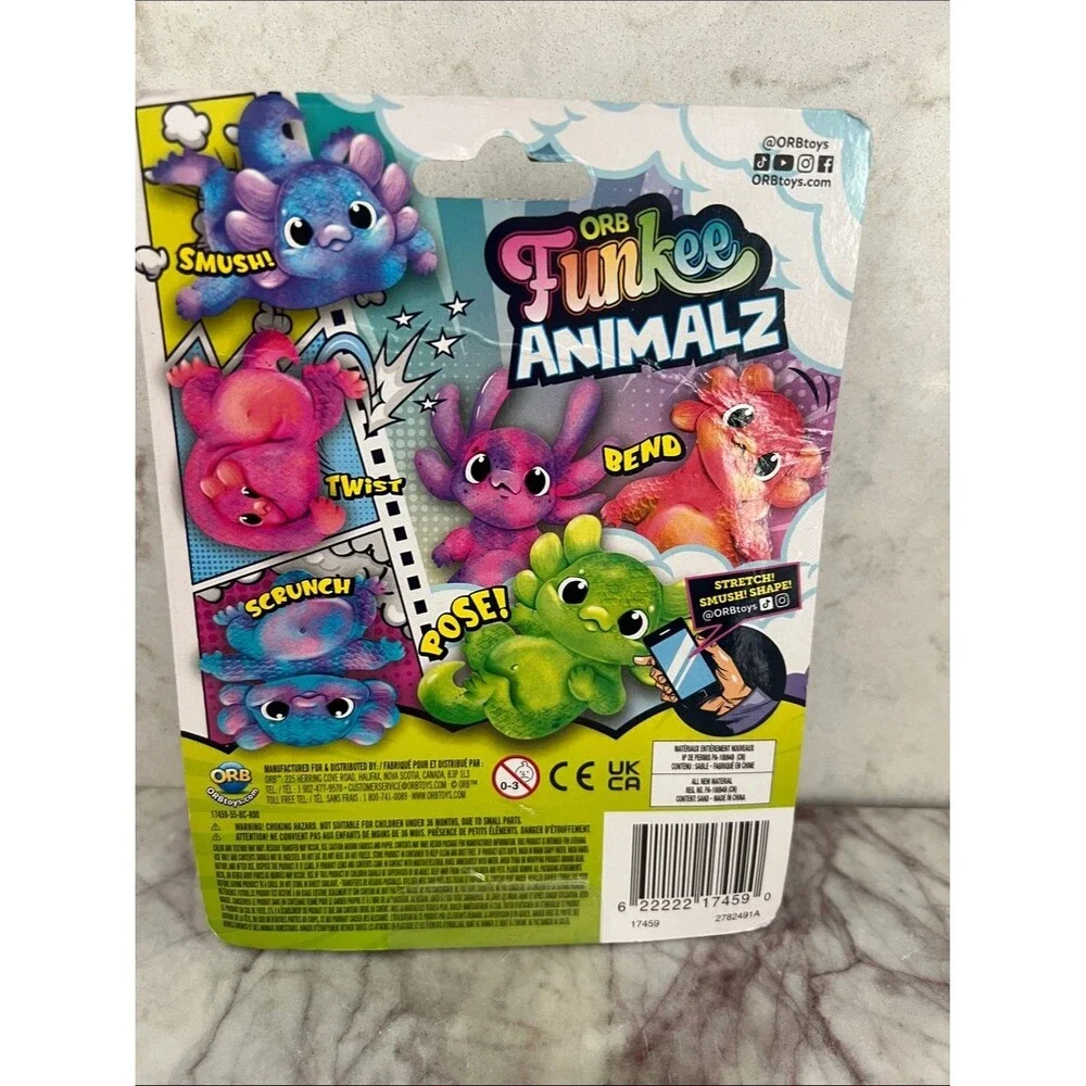 Orb Funkee Axolotl Mega &  Squish & Squiggle Bouncy Balls Bundle